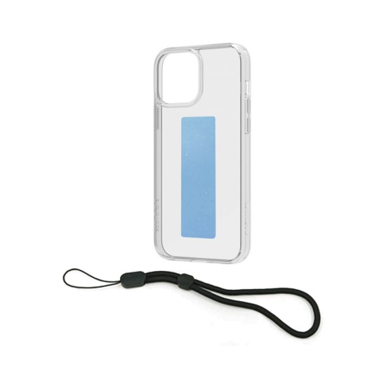 TRANSPARENT SILICON CASE WITH MULTIFUNCTION BLUE STRAP FOR APPLE IPHONE 13 PRO TRANSPARENT SILICON CASE WITH MULTIFUNCTION BLUE STRAP FOR APPLE IPHONE 13 PRO